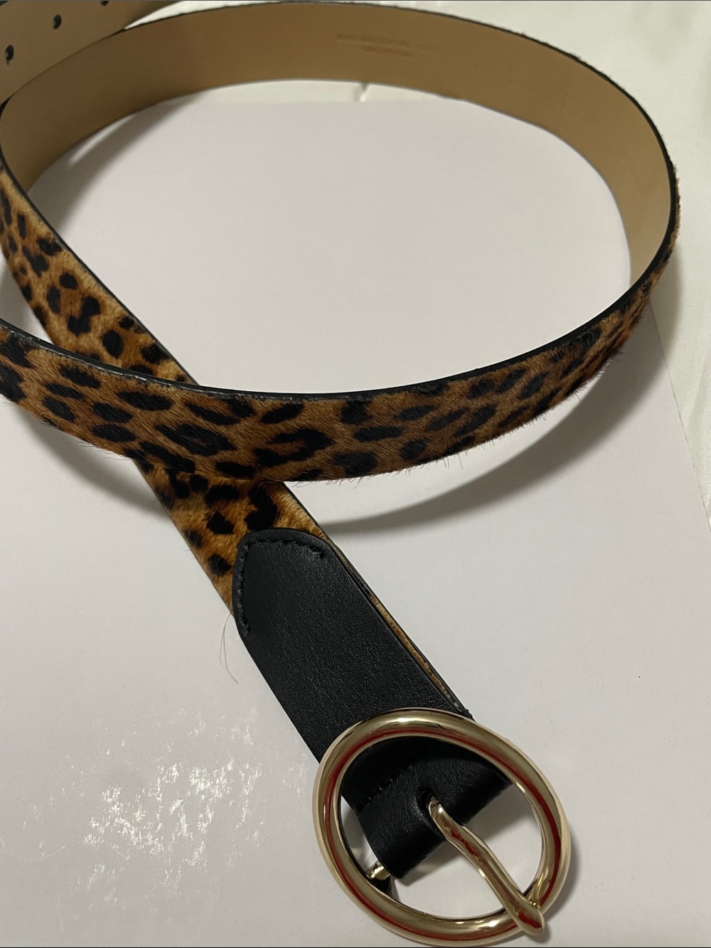 Talbots Leopard Print Calf Hair Women's Belt - Large Never Worn